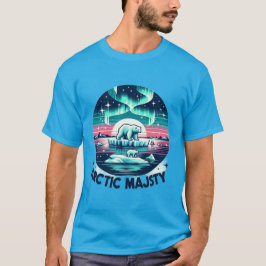 Camiseta Icy Blue Retro Polar Bear, Majestade