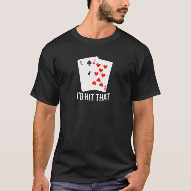 Camiseta Id Atingiu 11 Cartões Blackjack (Frente)