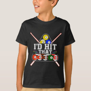 Camiseta Id Atingiu A Bola G Do Jogador De Piscinas Billiar