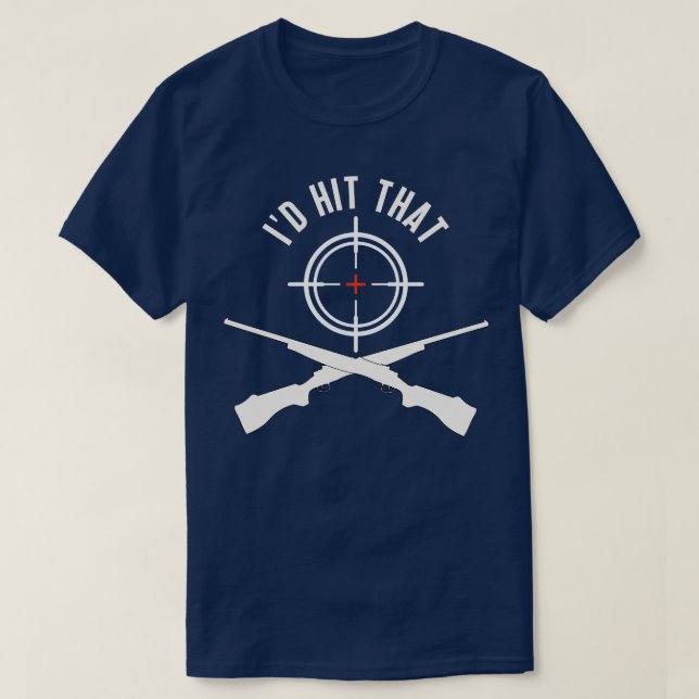 Camiseta ID Atingiu o Alvo da Clay Shoting Clay (Frente do Design)