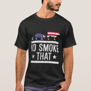 Camiseta Id Grill Aquele Chicken Pig Vaca Usa Bandeira Chur