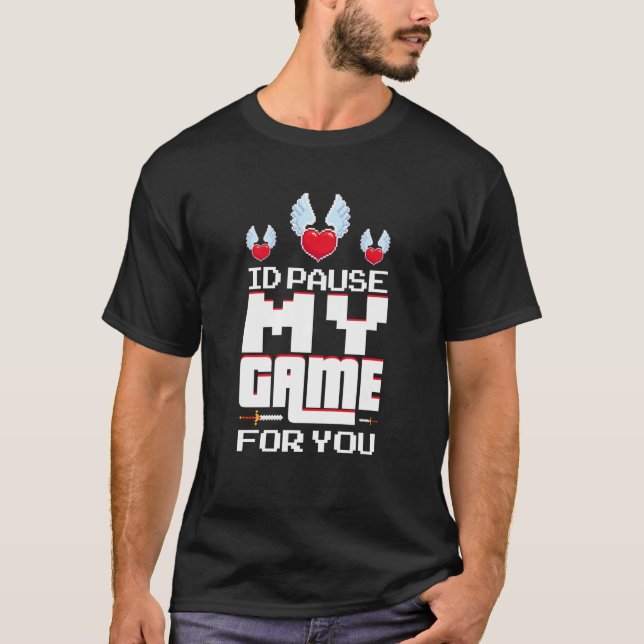 Camiseta Id Pausar meu Jogo para você (Frente)