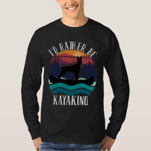 Camiseta Id Preferencialmente Be Kayaking Doberman 1009