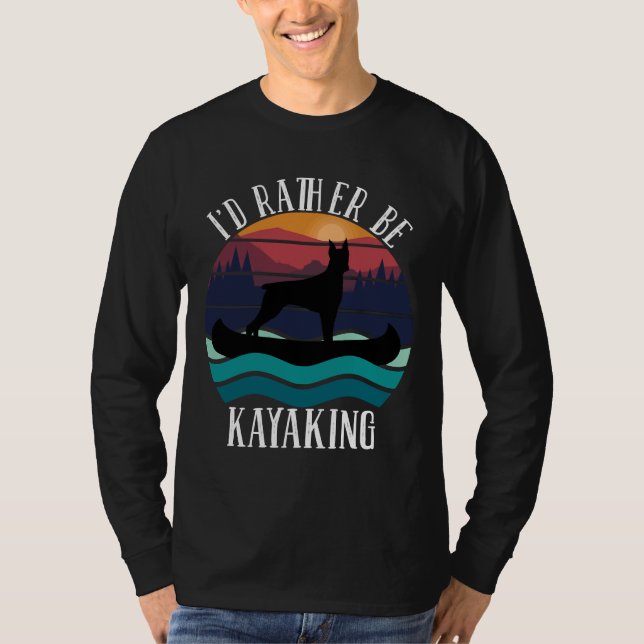 Camiseta Id Preferencialmente Be Kayaking Doberman 1009 (Frente)