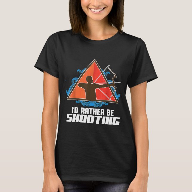 Camiseta Id Preferencialmente Está Atirando Archer (Frente)