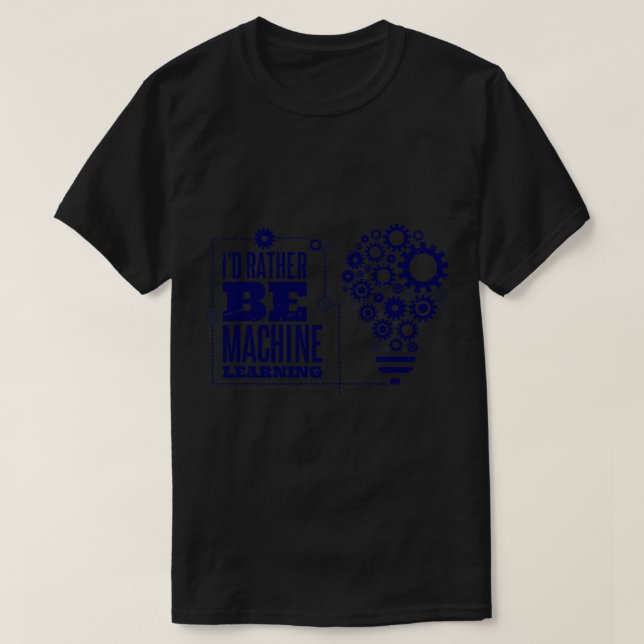 Camiseta ID Preferencialmente Ser Machine Learning Computin (Frente do Design)