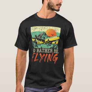 Camiseta Id Preferencialmente Voadora Pilotar Avião