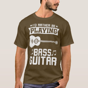 Camiseta Id Preferencialmentes Jogando Bass Guitar Premium