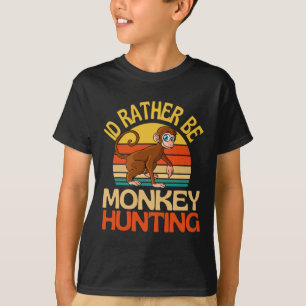 Camiseta Id Preferencialmentes São Macacos Caçando Macaco-M