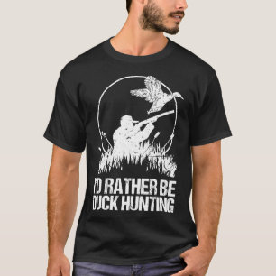 Camiseta Id Preferencialmentes Serem Patos Caçando Ganso En