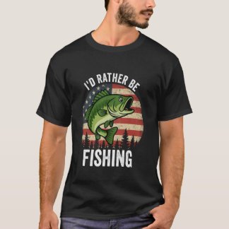 Camiseta I'd Rather Be Fishing Funny Fishing