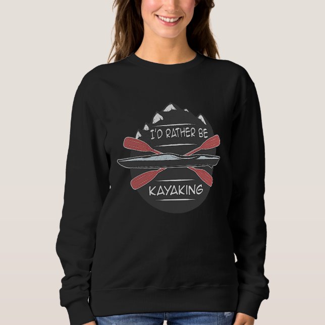 Camiseta I'd Rather Be Kayaking Canoeing RIVER Canoe (Frente)