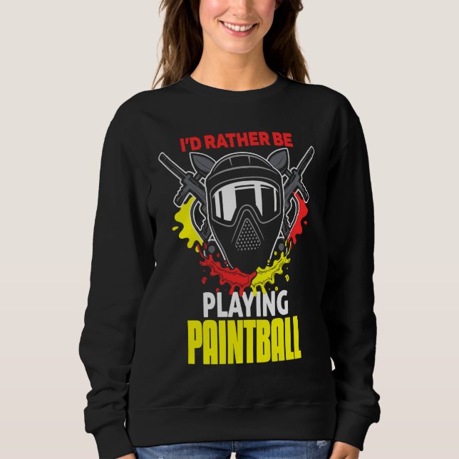 Camiseta I'd Rather Be Playing Paintball  paintball (Frente)