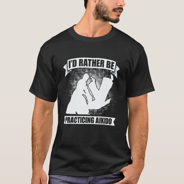 Camiseta I'd Rather Be Practicing Martial Samurai Fighter A (Frente)