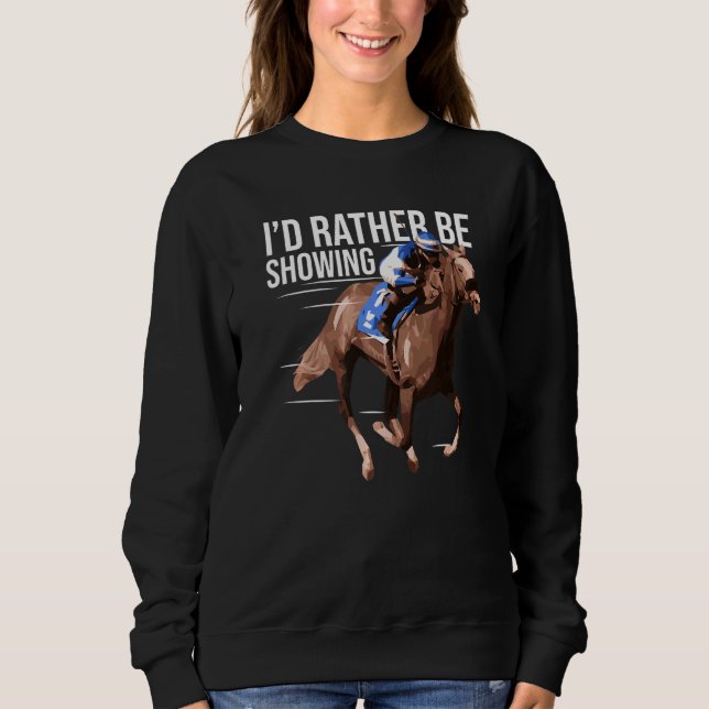 Camiseta I'd Rather Be Riding Horse Lover Equestrian Show J (Frente)