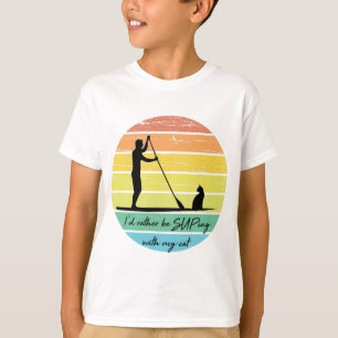 Camiseta I'd Rather Be SUPing With My Cat SUP