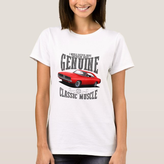 Camiseta I'd Rather Drive Classic Muscle (Frente)