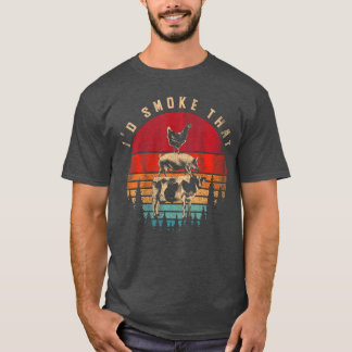 Camiseta Id Smokehat Engraçado Churrasco Defumado BBQ Chef