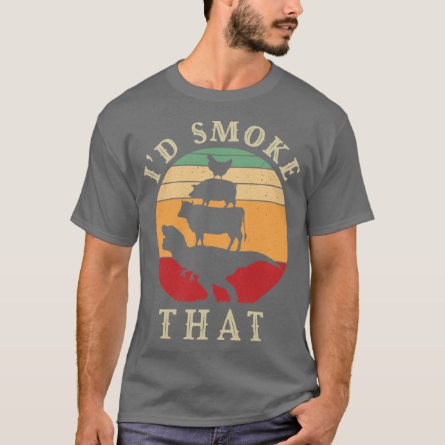 Camiseta Id Smokehat Perfect Pitmaster Gift Meat Grilling B (Frente)