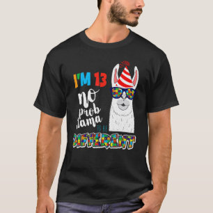 Camiseta Idade 13 Anos Nascimento Llama Puzzle Abril Autism