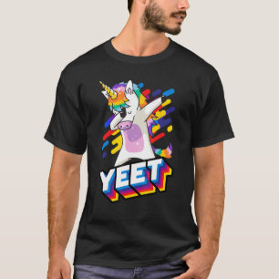 Camiseta Idade da Celebração do Unicórnio Dançante Colorida