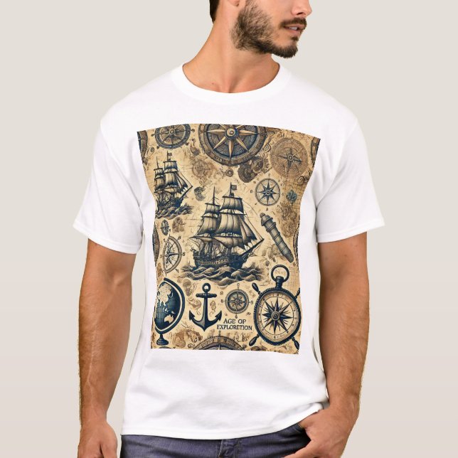 Camiseta Idade da Exploração T-Shirt: Símbolos de Navegação (Frente)