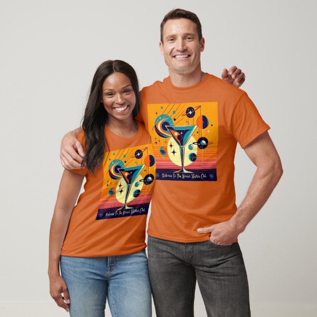Camiseta Idade Espacial Bem-Vindo Ao Clube Atômico Martini (Unissex)