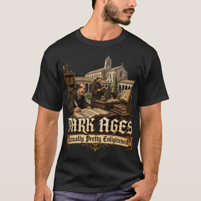 Camiseta Idade Média na Verdade Bastante Iluminada Medieval (Frente)