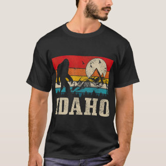 Camiseta Idaho Bigfoot Vintage Mountains Hiking Camping Hun