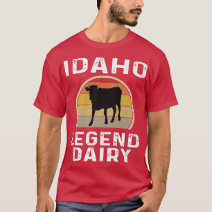 Camiseta Idaho Dairy Farmer Legend Dairy Cow Bovinos Funny