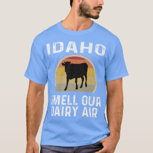 Camiseta Idaho Dairy Farmer Smell Our Dairy Air Retro Cow F