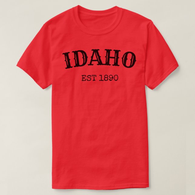 Camiseta Idaho Est 1890 TShirt (Frente do Design)