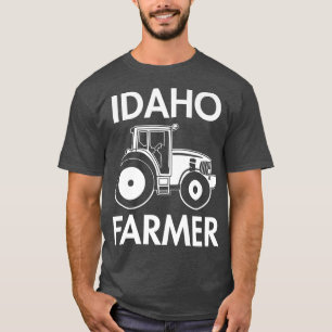 Camiseta Idaho Farmer Vintage Men Trator Fazenda Comida Loc