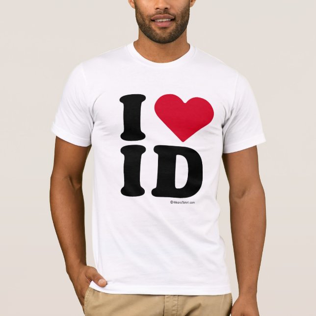 CAMISETA IDAHO - IDENTIFICAÇÃO DO AMOR DE I - AMOR IDAHO DE (Frente)