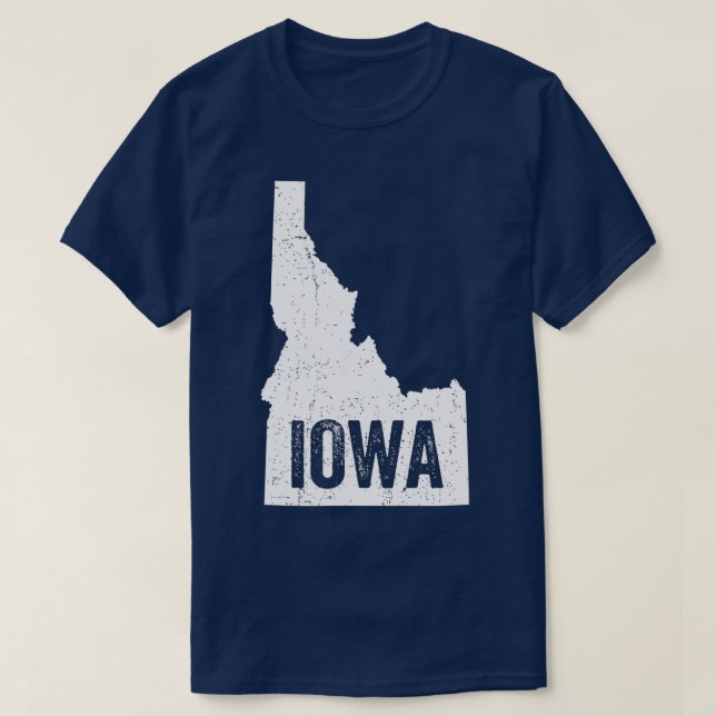 Camiseta Idaho Iowa Funny Geografia Misturar (Frente do Design)