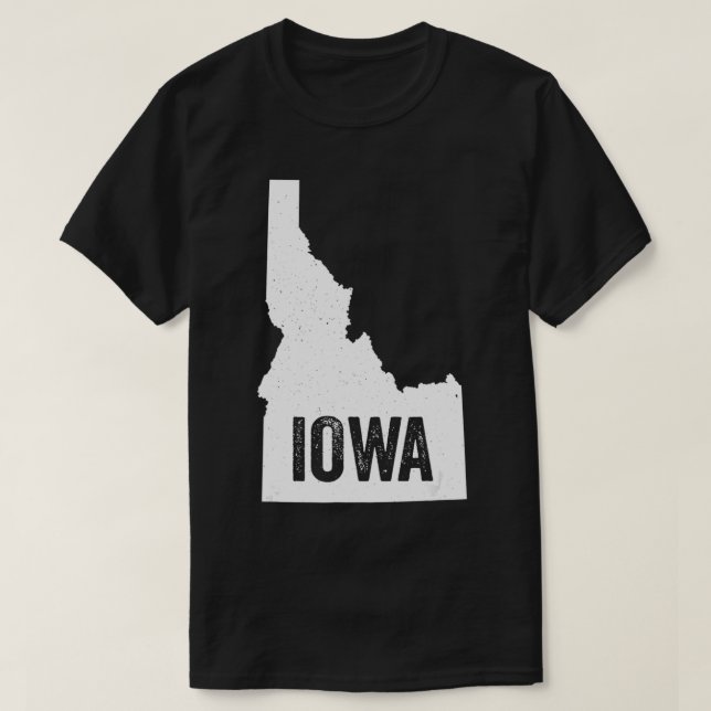 Camiseta Idaho Iowa Idawa Onde Você É Da Engraçada Geografi (Frente do Design)