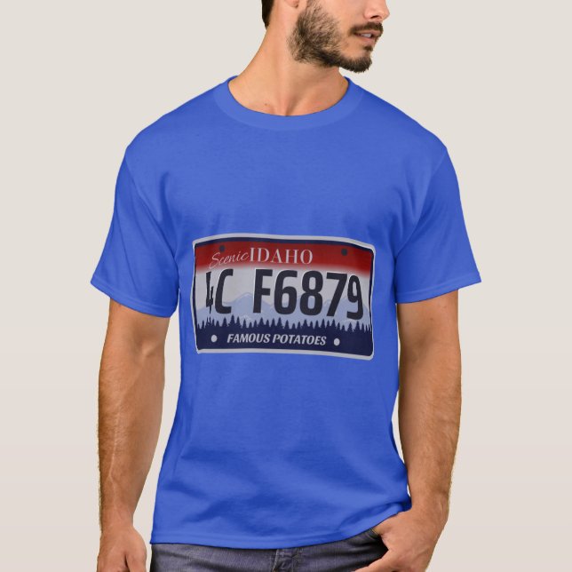 Camiseta Idaho License Plate (Frente)
