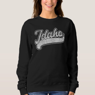 Camiseta Idaho Retro Baseball Style Vintage Men Mulheres Cr
