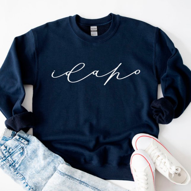 Camiseta Idaho Script State Sweatshirt feminina (Criador carregado)