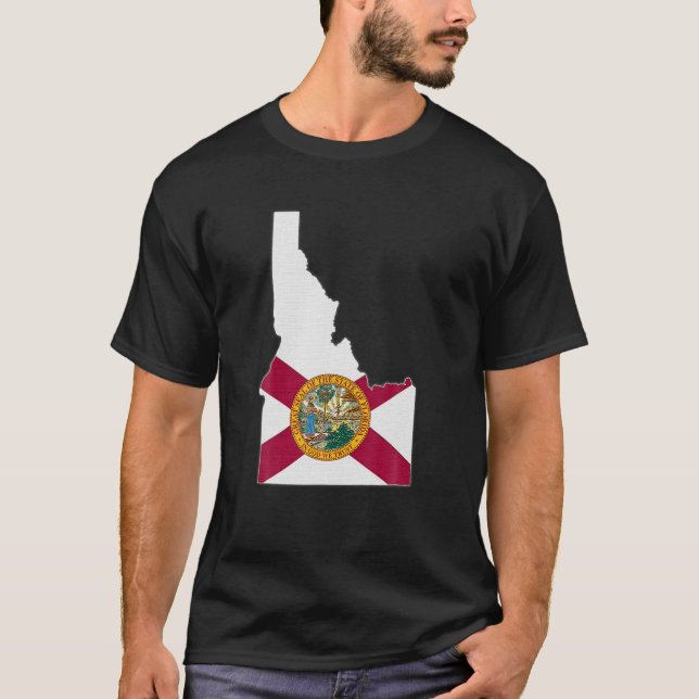 Camiseta IDAHO STATE MAP FLORIDA FL Flag Roots Men Women Gi (Frente)