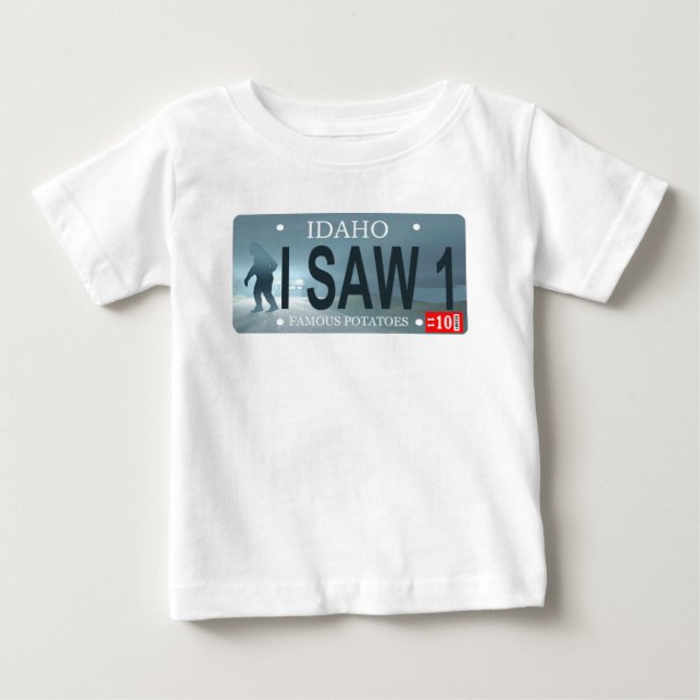 Camiseta Idaho "Vi 1" Placa de Licença Sasquatch (Frente)