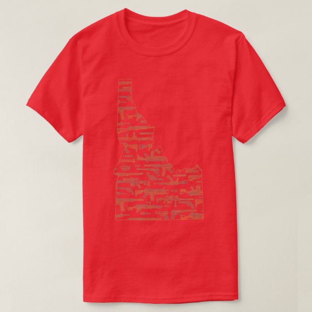 Camiseta Idaho Vintage Firearm Idaho Gun Pattern  Design  (Frente do Design)