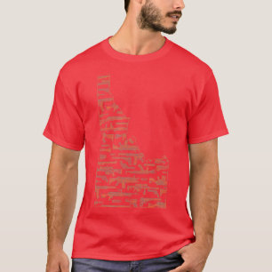 Camiseta Idaho Vintage Firearm Idaho Gun Pattern Design