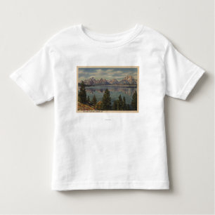 Camiseta Idaho - vista da escala de Teton & do lago Jackson