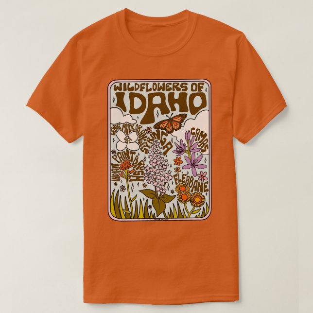 Camiseta Idaho Wildflower (Frente do Design)