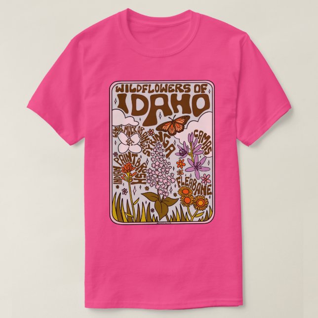 Camiseta Idaho Wildflower (Frente do Design)