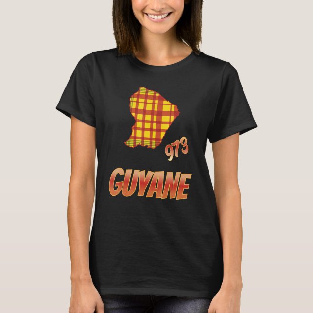 Camiseta idea for Guyanese Madras map of Guyana (Frente)