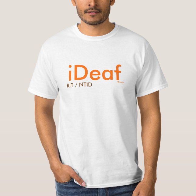Camiseta iDeaf, RIT/NTID - ABSdesigns (Frente)