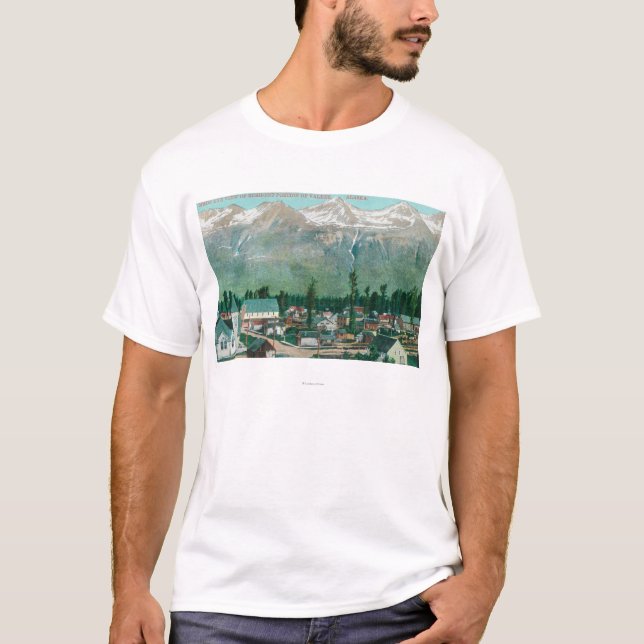 Camiseta Ideia aérea da área residente da cidade (Frente)