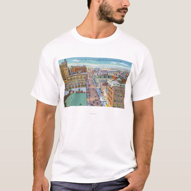 Camiseta Ideia aérea da seção do negócio da cidade (Frente)